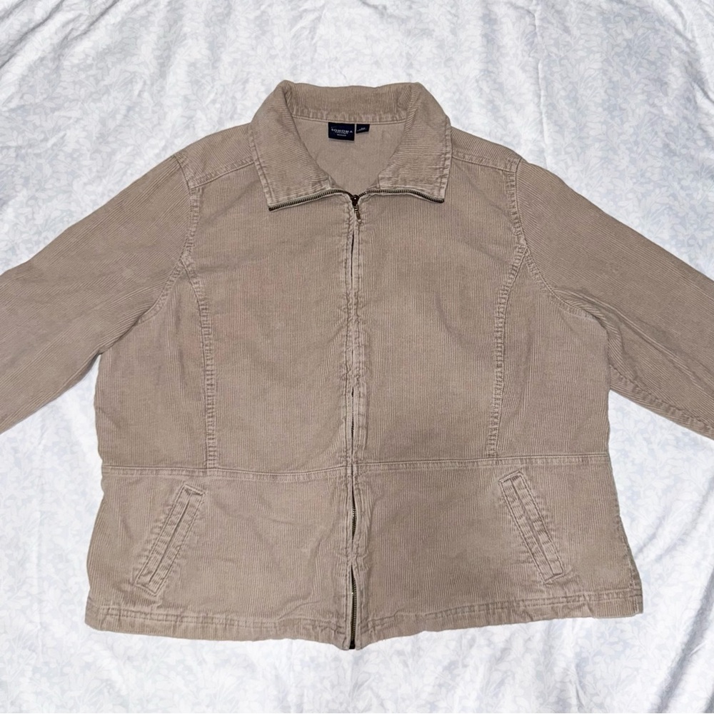 Oversized Sonoma Tan Utility Jacket with Collared Neckline